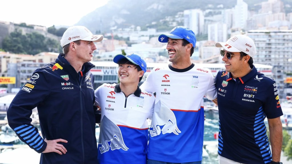 Line up Red Bull Racing Bulls Verstappen Perez Ricciardo Tsunoda