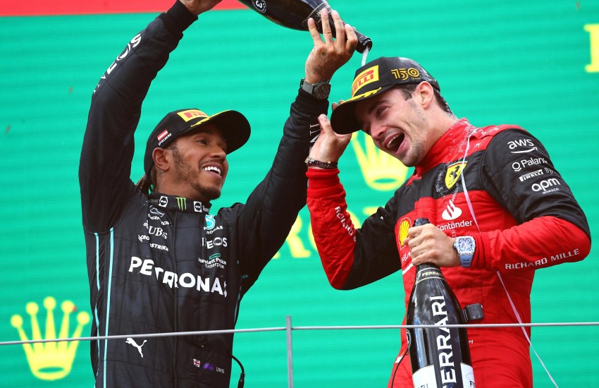 lewis hamilton e charles leclerc austria