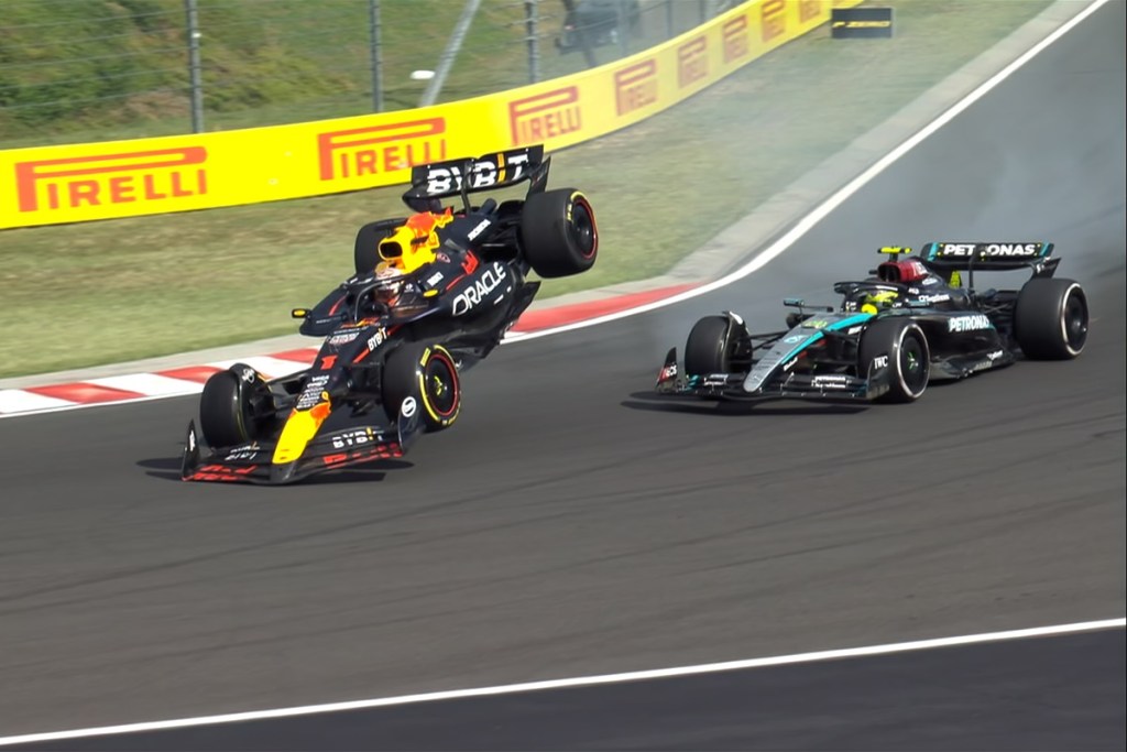 Verstappen-Hamilton in ungheria 2024