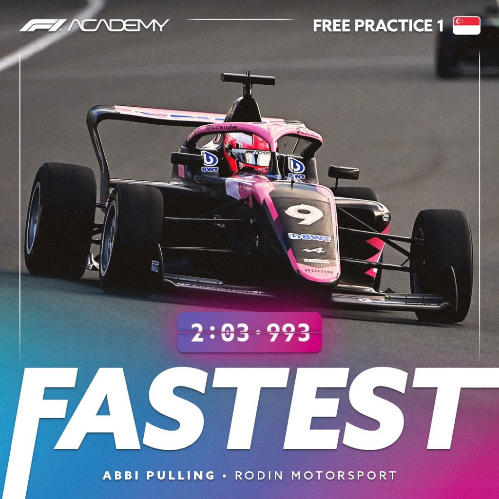 Pulling chiude in prima posizione nella prima e unica sessione di prove libere di questo weekend. La britannica potrebbe conquistare il titolo mondiale già qui a Singapore, ma attenzione a Doriane Pin. Tra le due Nerea Martì che chiude la sessione con un ottimo secondo tempo.