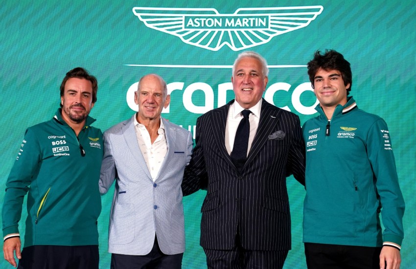 Aston Martin, l'ufficialità di Adrian Newey: in foto Fernando Alonso, Lawrence Stroll e Lance Stroll