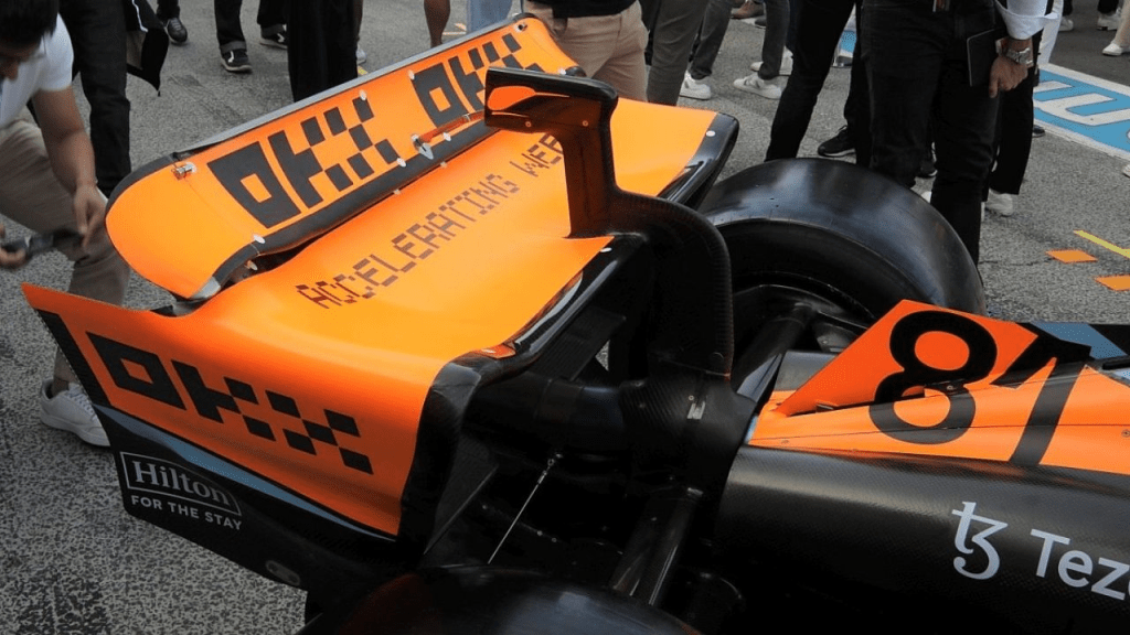 McLaren, ala posteriore flessibile, Piastri, MCL38, Baku, Monza, Belgio, Gran Premio, Norris