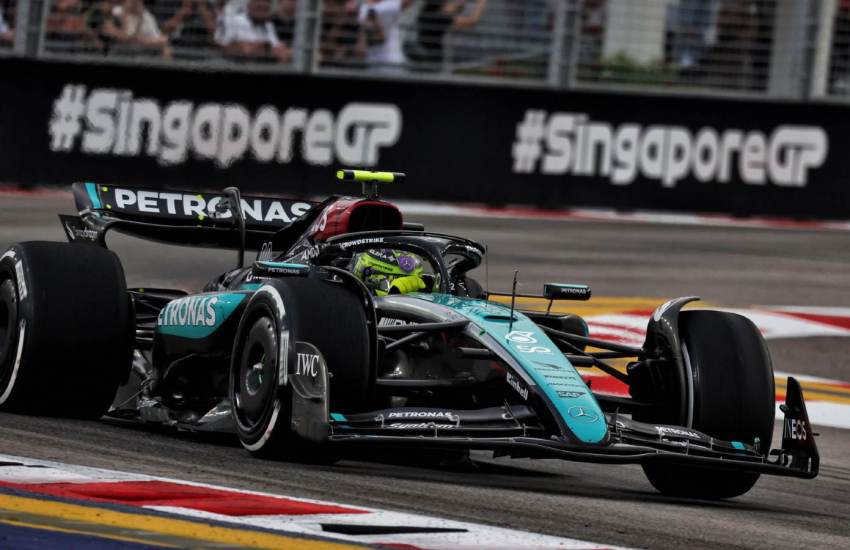 mercedes lewis hamilton 2024 singapore grand prix