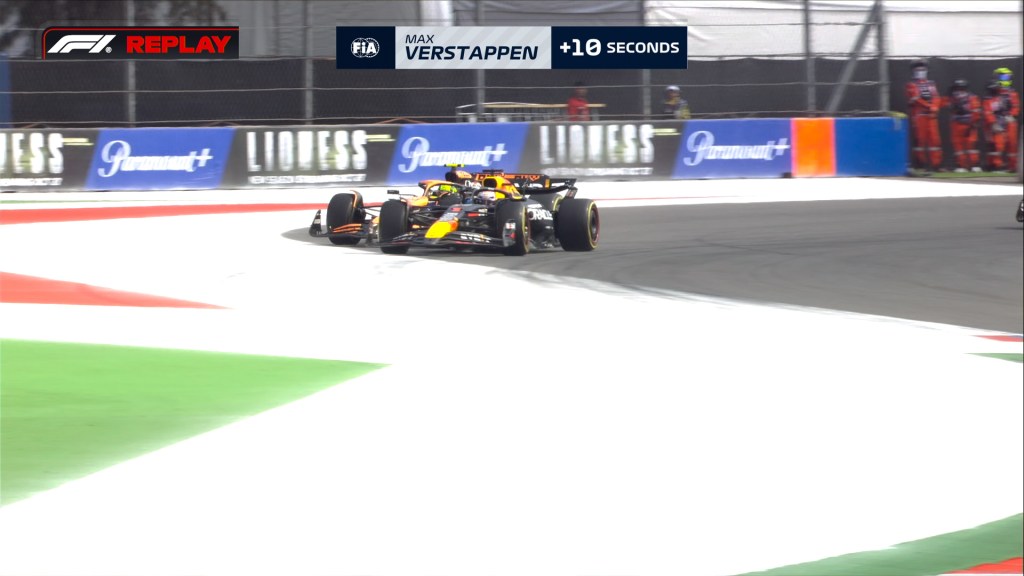 Verstappen e Norris in collisione alla curva 7