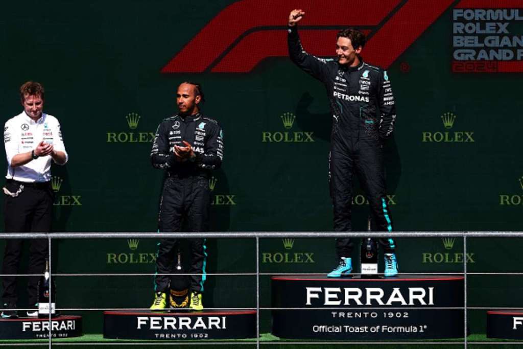 Hamilton Russell Mercedes GP Belgio 2024
