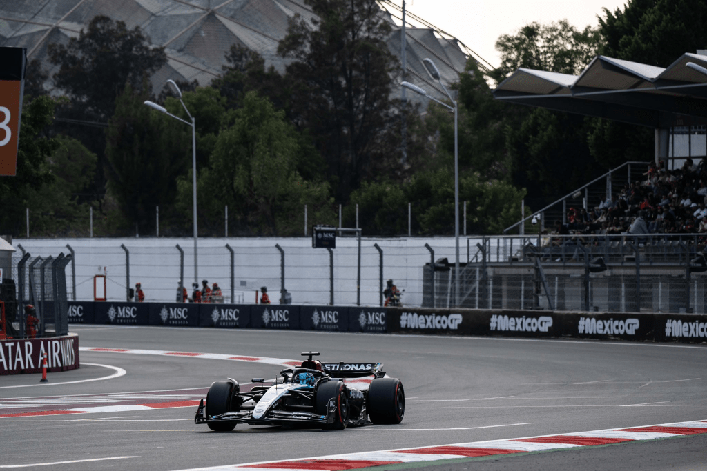 George Russell, quinta posizione, P5, Messico, gara, prestazione, Mercedes, W15