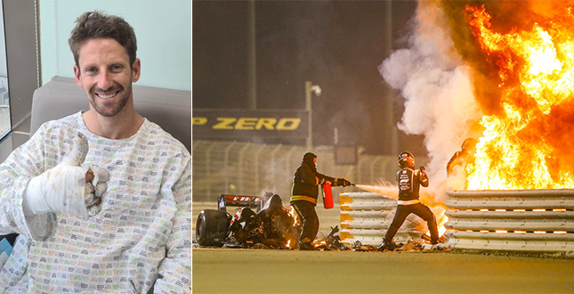 Grosjean ustionato dopo il tremendo incidente del Barhain 2020