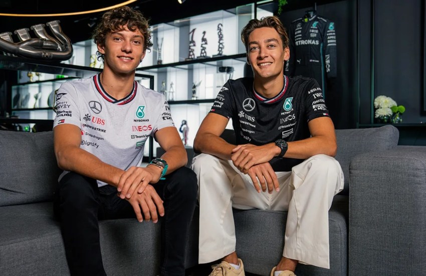 Kimi Antonelli, George Russell F1