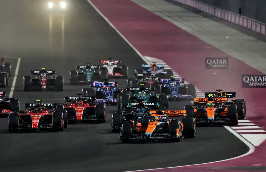 Lo start del GP del Qatar di F1 del 2024