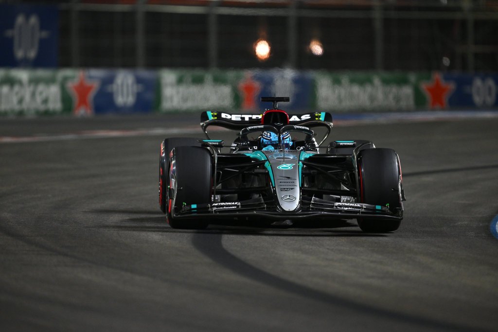 George Russell durante la Q3 in Las Vegas