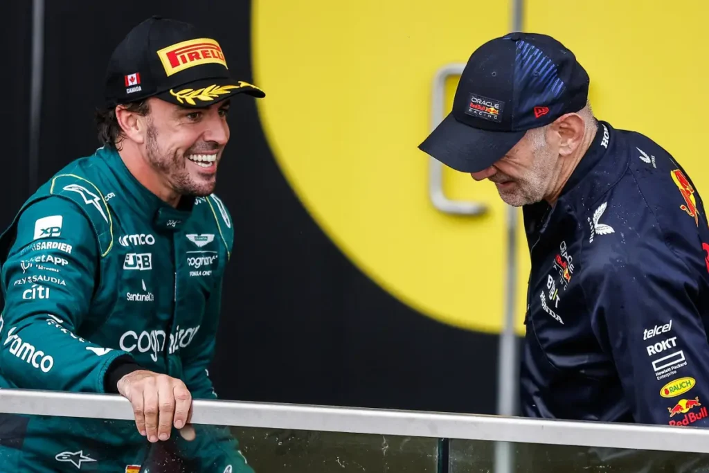 Fernando Alonso e Adrian Newey