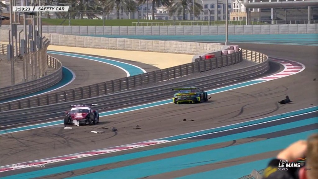 incidente al via in gara 1 alms ad abu dhabi