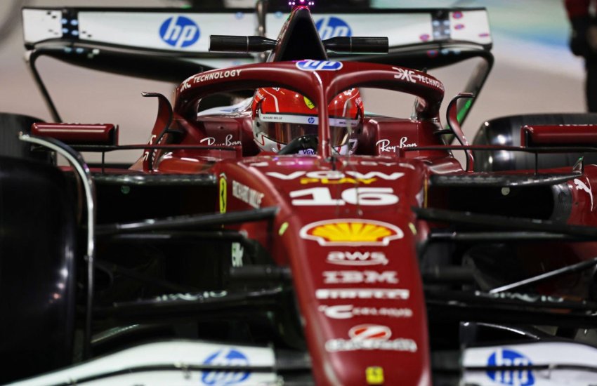 Leclerc test Bahrain