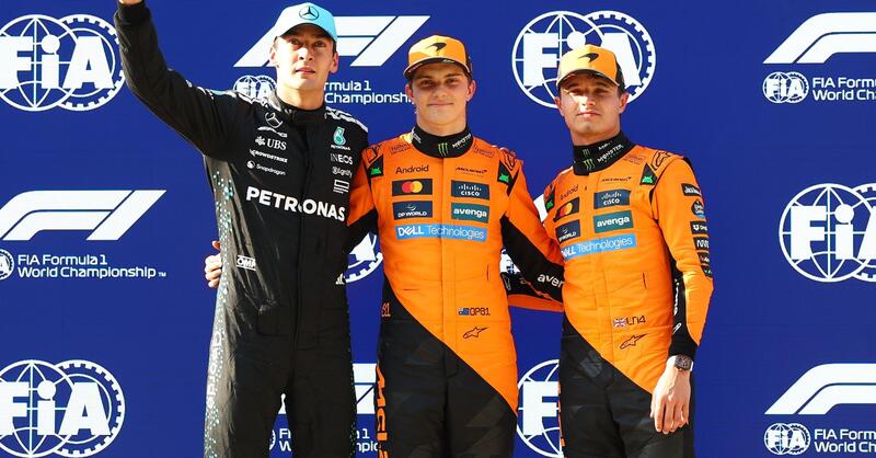 George Russell, Piastri, Norris