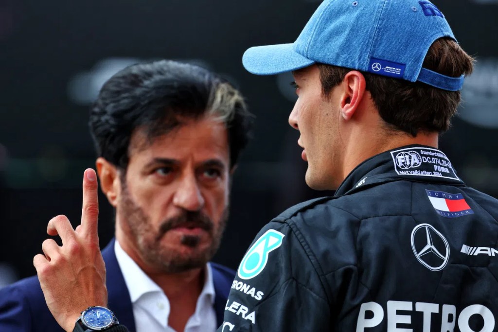 George Russell e Mohammed Ben Sulayem.