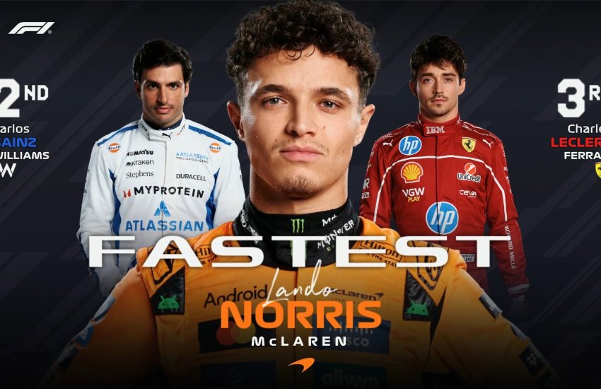 Lando Norris chiude davanti a tutti le FP1 del Gran Premio d'Australia.