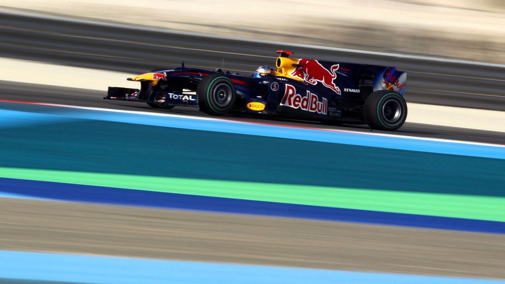 Sebastian Vettel su Red Bull in Bahrain