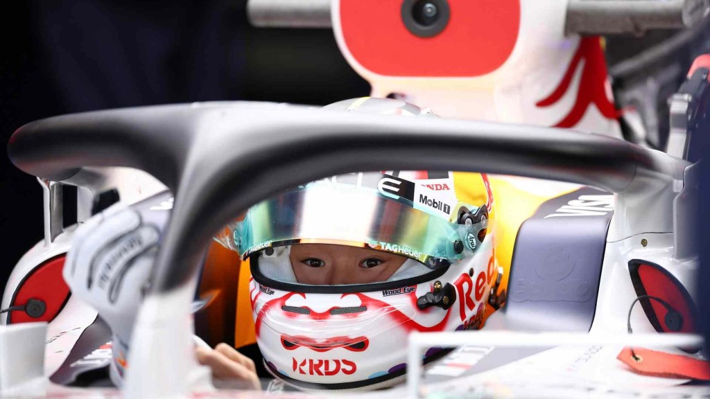 Yuki Tsunpoda sulla Red Bull a Suzuka 2025.