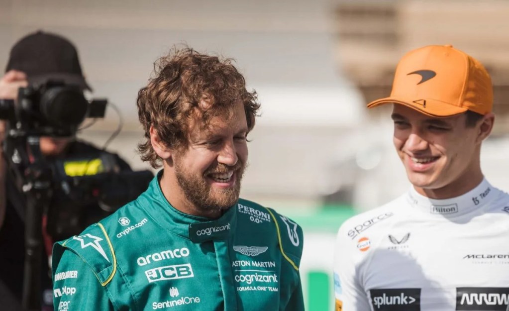 Lando Norris e Sebastian Vettel