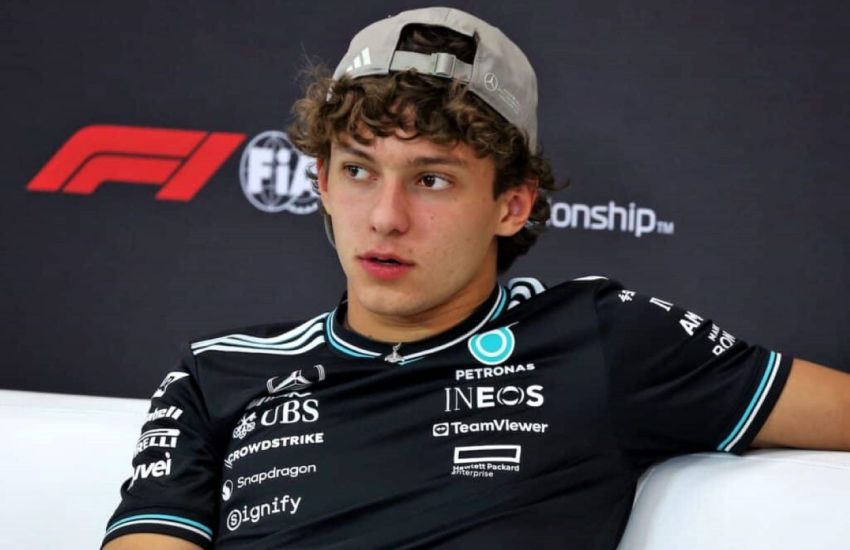 Kimi Antonelli durante la conferenza stampa