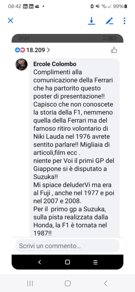 Ogni race-week porta con sé l’emozione dell’attesa e l’annuncio ufficiale delle scuderie. Tuttavia, questa volta la Scuderia Ferrari si è resa protagonista di un'involontaria svista storica che non è passata inosservata agli appassionati e agli addetti ai lavori.
