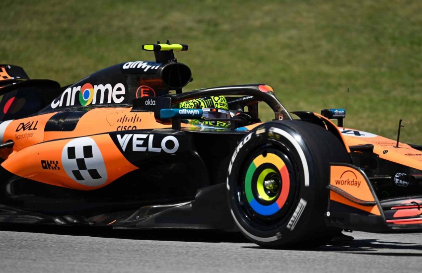 Lando Norris, autore di un ottimo venerdì a Barcellona