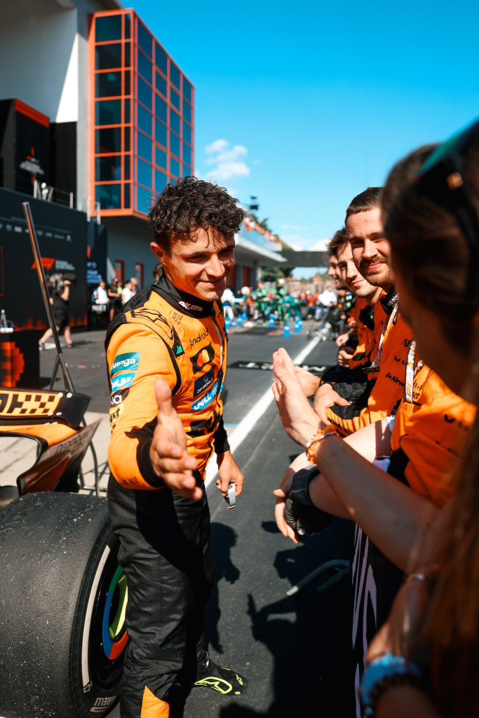 Dopo la bandiera a scacchi Lando Norris si è detto soddisfatto di come era andata la gara e di come ha gestito anche le varie fasi