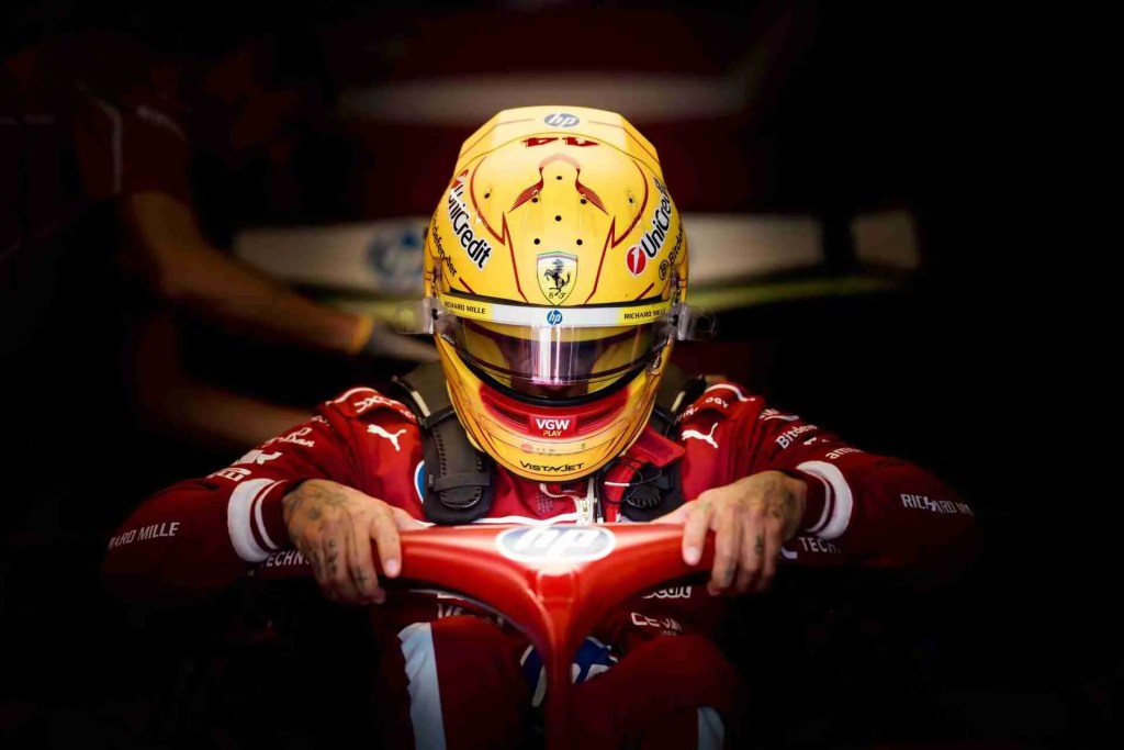 Hamilton in Ferrari