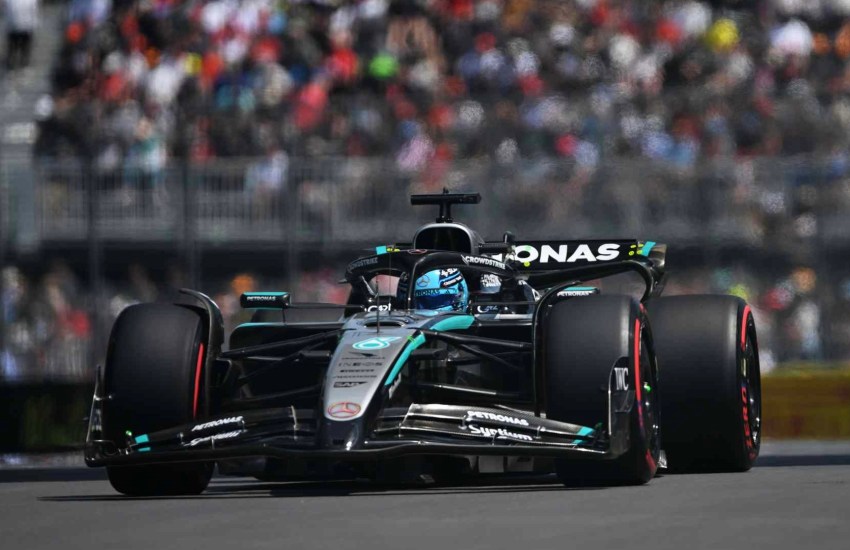 George Russell svetta dopo le FP2 al GP del Canada