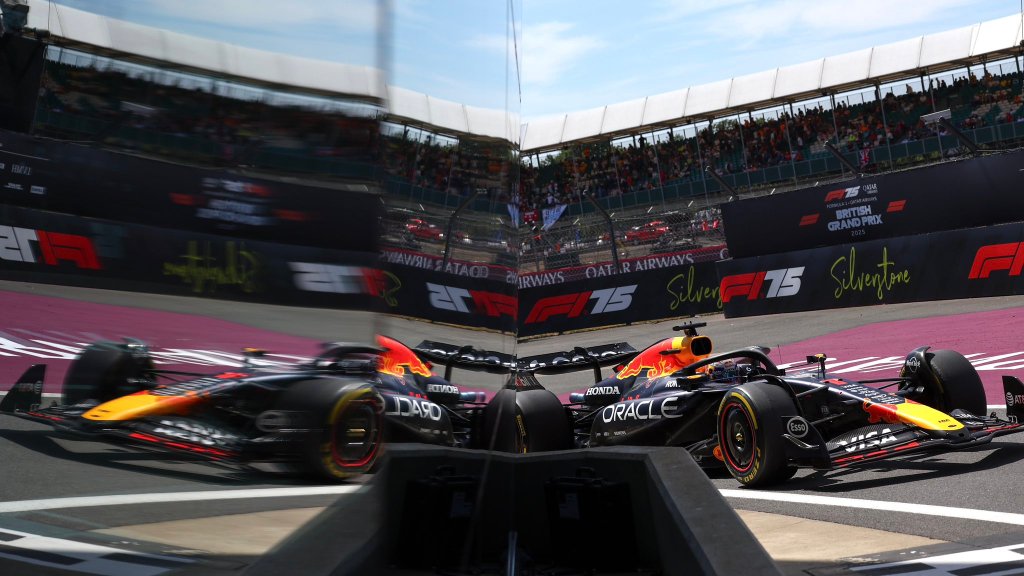 verstappen durante le fp2 a silverstone