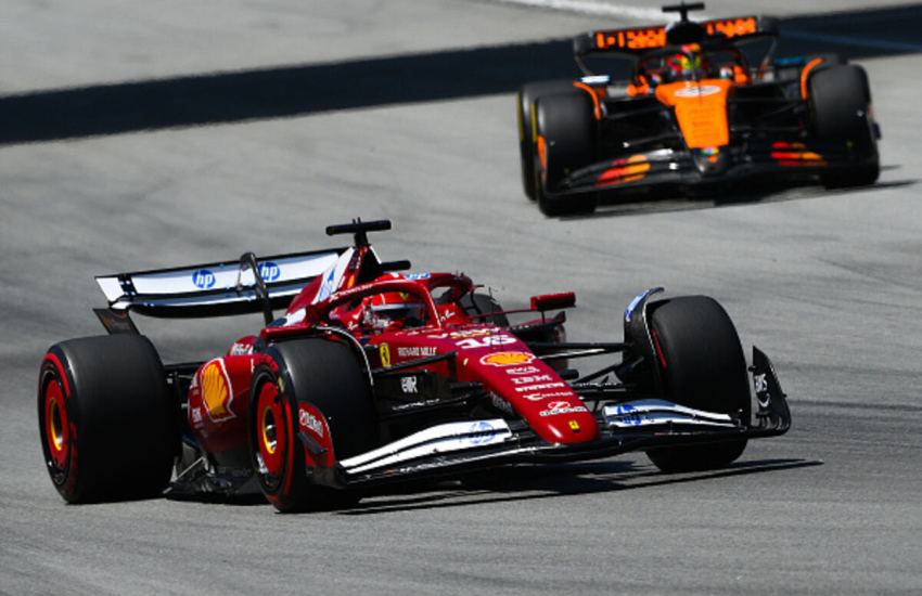 Leclerc Piastri Ferrari McLaren F1