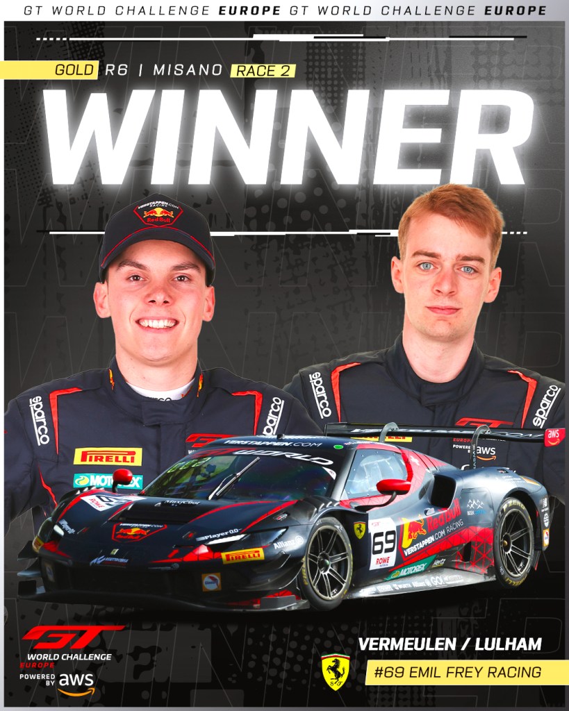 La McLaren #59 di Marvin Kirchhöfer e Benjamin Goethe regala a Garage 59 una vittoria netta nella seconda gara del weekend Sprint del GT World Challenge Europe a Misano.