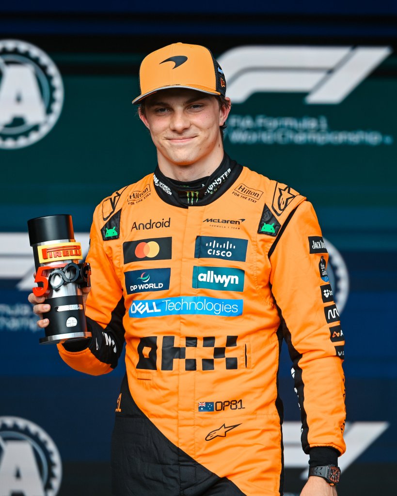 Oscar Piastri partirà dalla pole position nella Sprint Race del Gran Premio del Belgio.