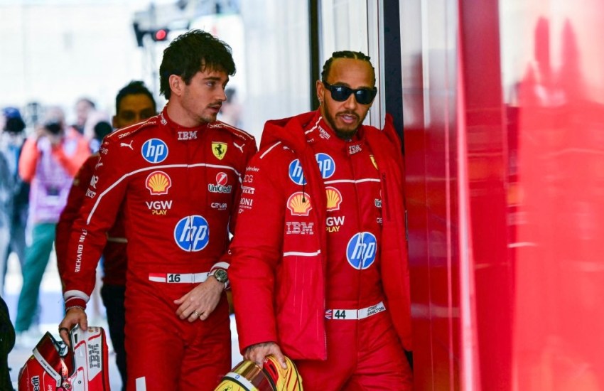 Charles Leclerc assieme a Lewis Hamilton