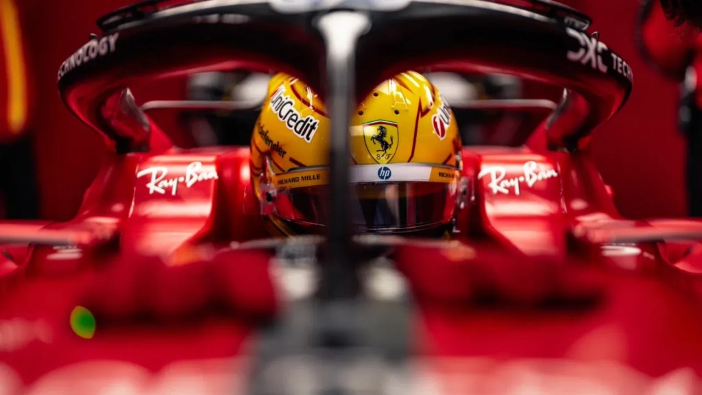 Lewis Hamilton in Ferrari.