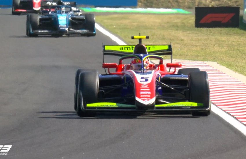 Rafael Camara chiude davanti a tutti l'unica sessione di prove libere di F3 in Ungheria. Alle sue spalle Benavides e Bilinski.