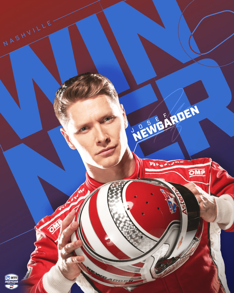 Josef Newgarden vince l'ultima gara della stagione dell'IndyCar a Nashville. Seguono Palou e Simpson. O'Ward e Malukas out. Gara ricca di emozioni e colpi di scena.