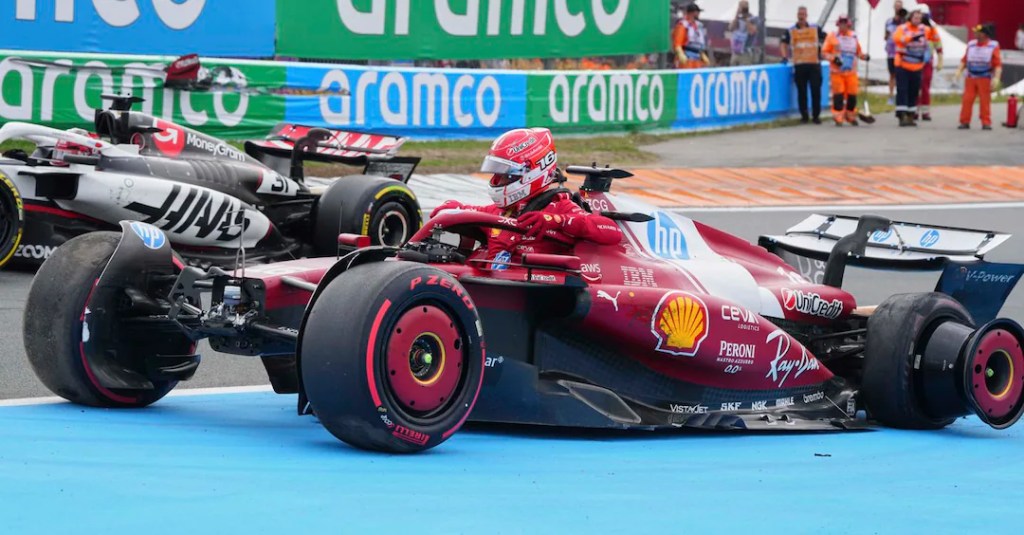 leclerc gara infernale a zandvoort