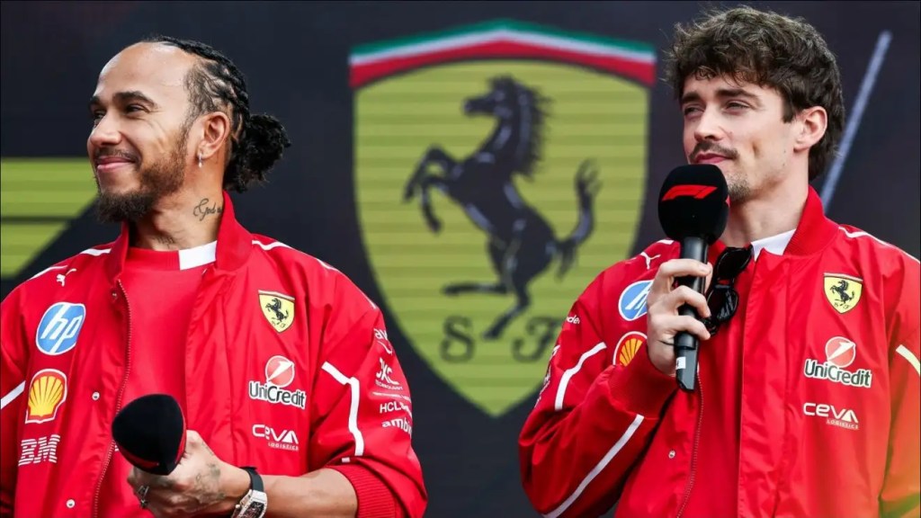 Lewis Hamilton e Charles Leclerc.