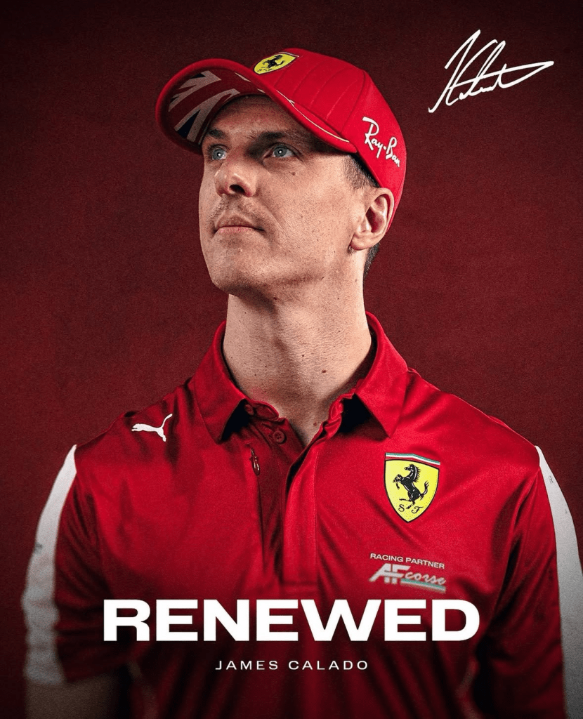 È arrivato l'annuncio che James Calado rimarrà legato a Ferrari dopo la firma di un nuovo contratto pluriennale.