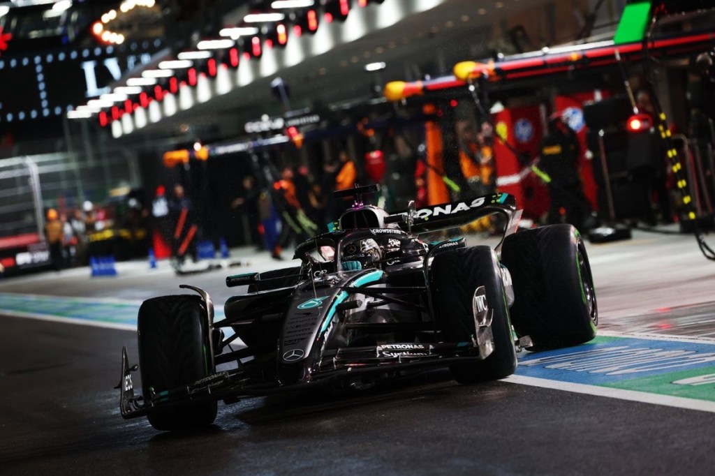 George Russell (Mercedes) a Las Vegas.