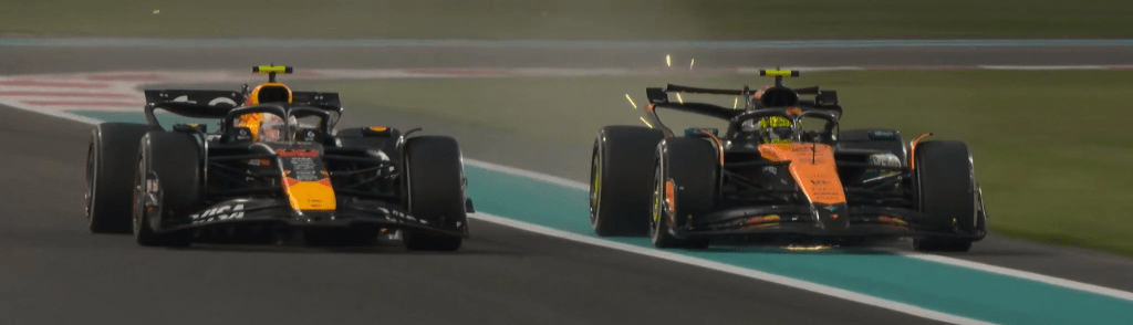 In un Abu Dhabi carico di tensione e decisivo per il Mondiale 2025, il sorpasso di Lando Norris su Yuki Tsunoda ha acceso il dibattito: ecco perché, nonostante l’uscita oltre i limiti della pista, il britannico non è stato penalizzato.
