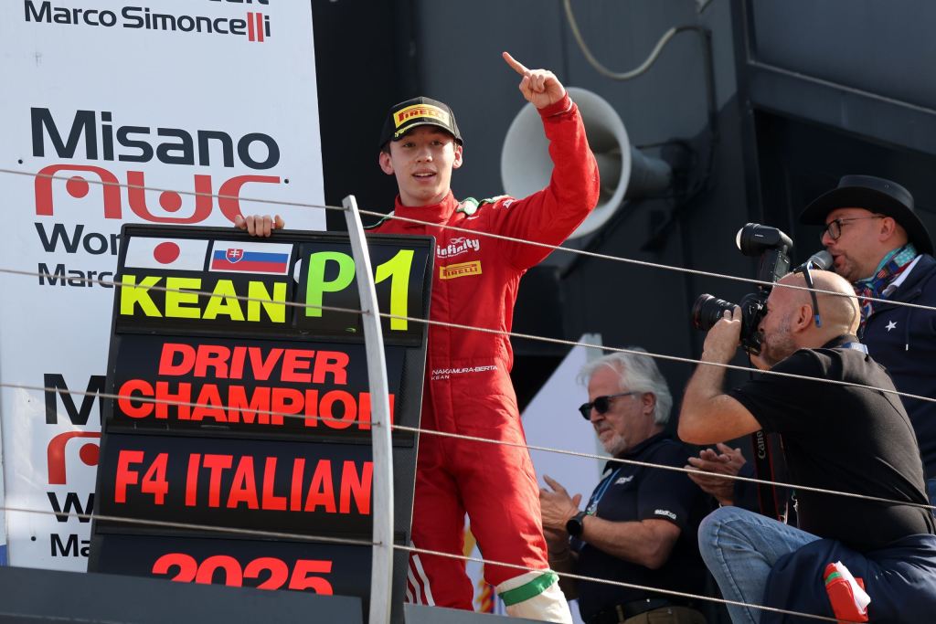 Kean Nakamura Berta esulta dopo una vittoria a Misano - Il 2026 lo inizierà nel FRME