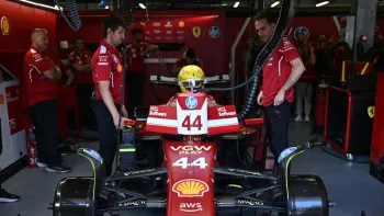 Lewis Hamilton Ferrari SF-26 test Barcellona