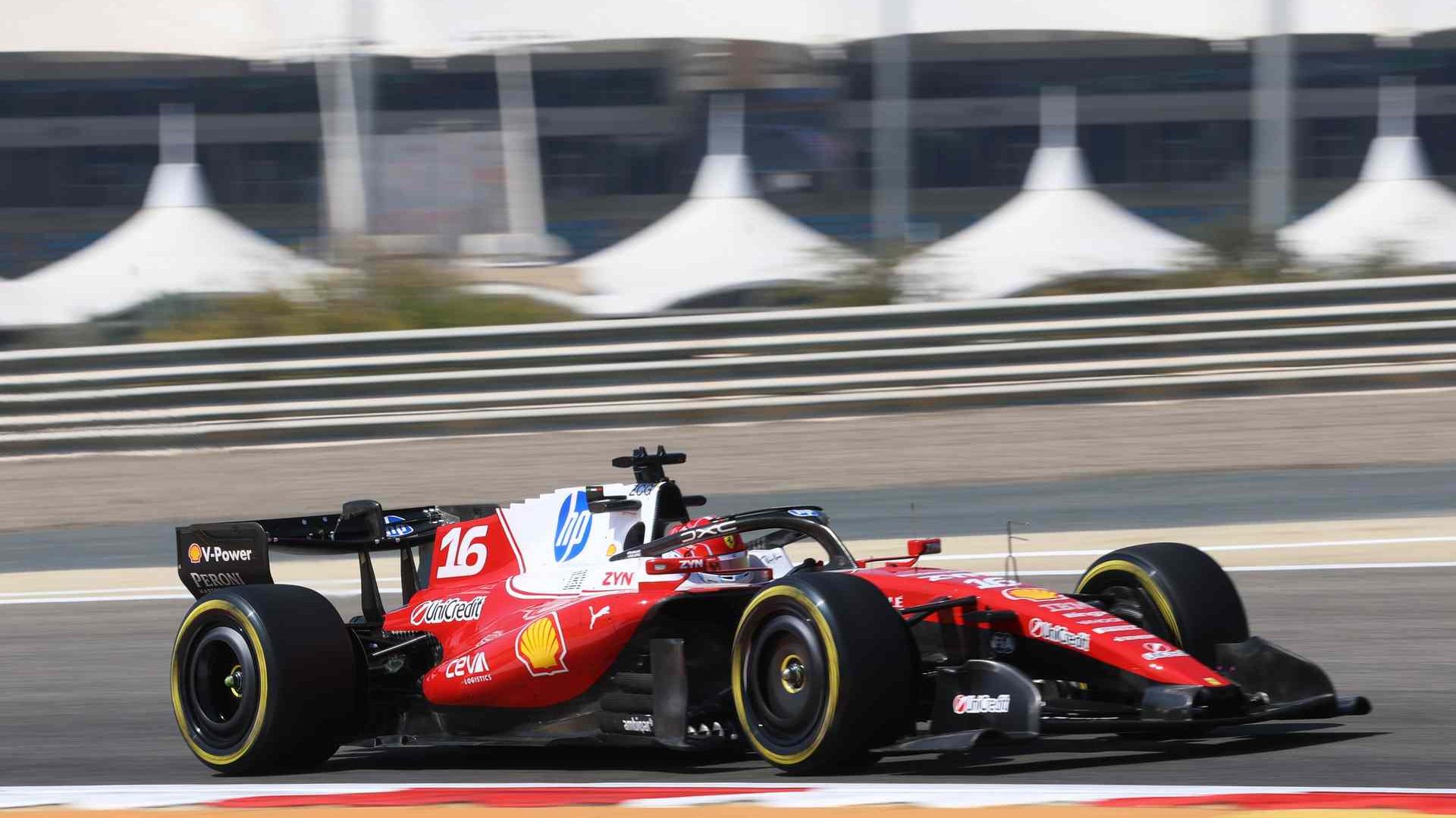 Leclerc in pista nel Day-1 dei test in Bahrein