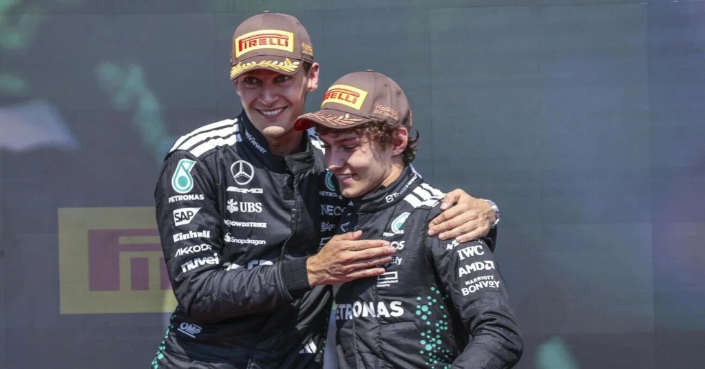 george russell kimi antonelli mercedes ansa