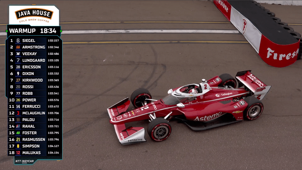 Josef Newgarden - warmup GP St. Petersburg