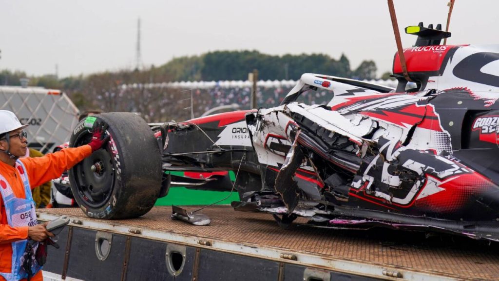 haas oliver bearman crash 2026 japanese grand prix1