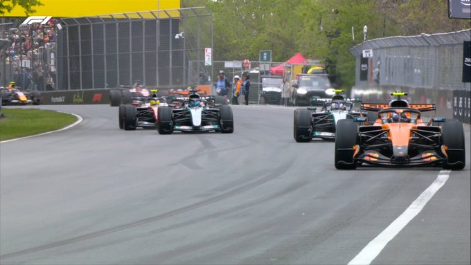 Giornata difficile per la McLaren in Canada che, dopo una strategia sbagliata al via, è terminata con il ritiro di Lando Norris per un problema all'auto.