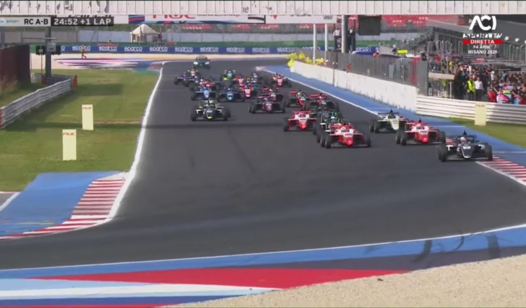 Luka Sammalisto vince gara 2 a Misano dominando sui propri avversari. Dietro di lui Cosma-Cristofor e Aksoy.